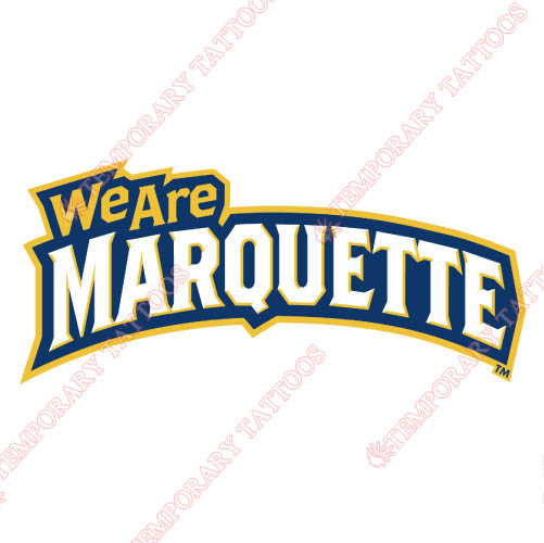Marquette Golden Eagles Customize Temporary Tattoos Stickers NO.4965